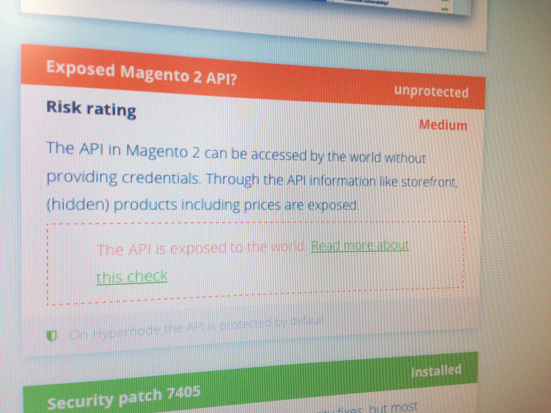 Magento 2: protect your API